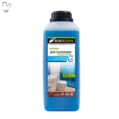 Концентрированное средство для мытья сантехники  BUROCLEAN SOFT Dez-3, 1л - Фото 1