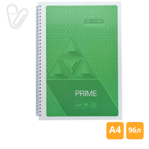 Блокнот А4 96л клетка пруж. сбоку карт. ассорти PRIME - Фото 2