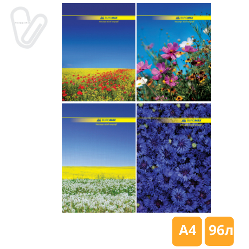 Книга учета 96л клетка А4 ламин. обл. офсет NATURE Buromax - Фото 1