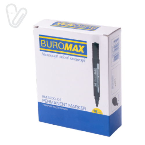 Маркер перманентный Buromax 2-4мм черный ВМ.8700 - Фото 4
