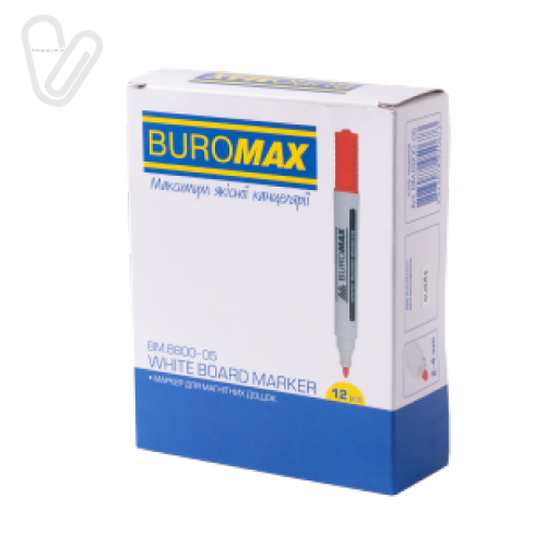 Маркер д/доски Buromax красный 2-4мм ВМ.8800-05 - Фото 2