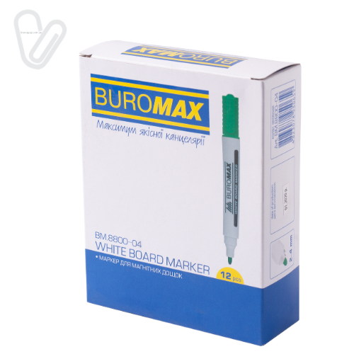 Маркер д/доски Buromax зеленый 2-4мм ВМ.8800-04 - Фото 2