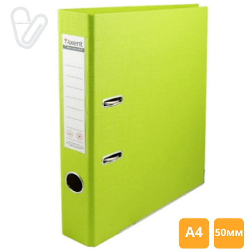 Папка-регистратор двухсторон. 5 cм А4 салатовая Axent 1721-09C-A - Фото 1