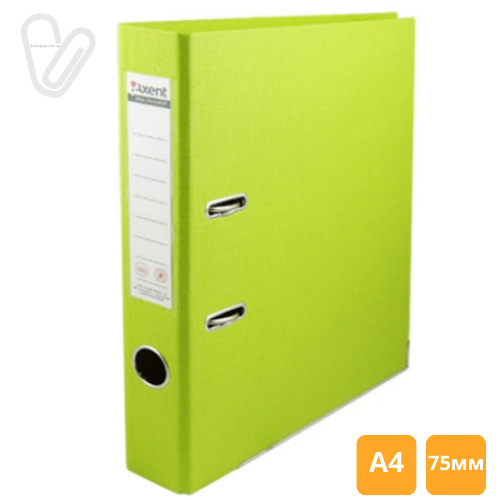 Папка-регистратор двухсторон. 7,5 cм А4 салатовая Axent 1722-09C-A - Фото 1