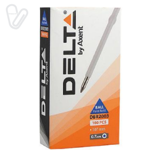 Стержень шариковый 107мм синий 0,7мм Axent by Delta DBR2003-02 (для DB 2025, Mercury, Discovery) - Фото 2