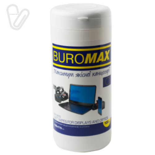 Салфетки чистящие для экранов, мониторов и оптики Buromax 100шт. - Фото 1