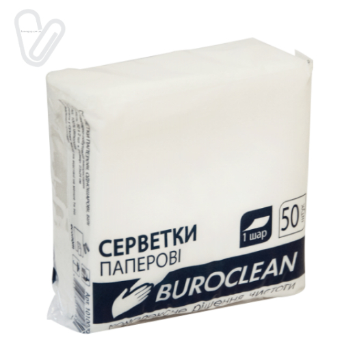 Салфетки белые Buroclean 24х24см 50 шт. - Фото 1