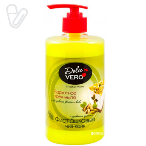 Мыло-крем жидкое Dolce Vero Фисташковый чиз-кейк, с доз. 0,5л - Фото 1
