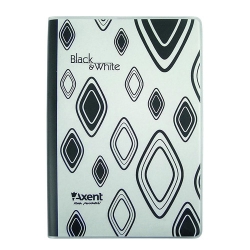 Блокнот Black&White А6 80л клет. пласт. обл. 8005-51