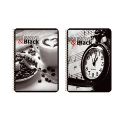 Блокнот White & Black А6 200 л клет. картон. обл.