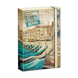Блокнот Venice А6 96л клет. картон. обл. рез.