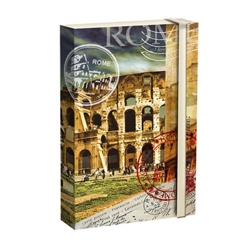 Блокнот Rome А6 96л клет. картон. обл. рез.