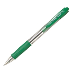 Ручка шариковая автомат. зелёная 0,7 мм Pilot BPGP-10R-F-G “Super Grip”