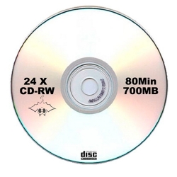 Диск CD-RW,700Mb,8-12х,  Slim