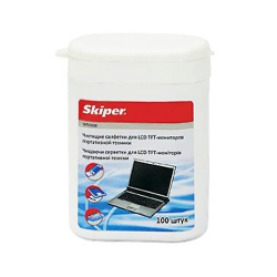 Салфетки чистящие для экранов, мониторов Skiper, 100шт.