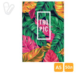 Блокнот А5 50л клетка прокл. гориз. карт. разноцв. Neon Tropics