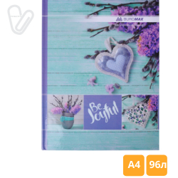 Книга учета 96л клетка А4 ламин. обл. офсет, бирюзовый