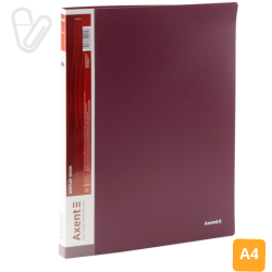 Папка с 20 файлами А4 бордовая, Axent 1020-04-A
