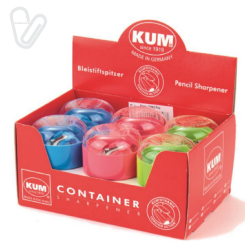 Точилка пласт. с контейнером 2 отв. круглая KUM 208K2 - Фото 4