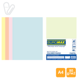 Набор бумаги цветной А4 PASTEL, 80 г/м2 паст. 5цвх50л - Фото 4