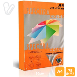 Бумага цветн. А4 75г/м2 неон оранж. Spectra Color Orange 371 500л.