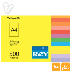 Бумага цветн. А4 80г/м2 500л. интенсив, желтый Yellow 66, REY Adagio