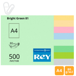 Бумага цветн. А4 80г/м2 500л. средний, ярко-зеленый Bright Green 81, REY Adagio